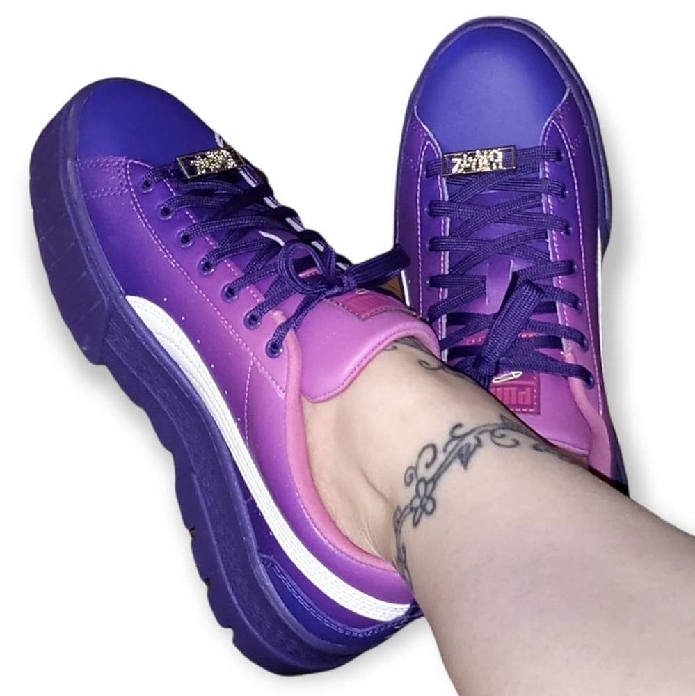 New Puma x Bratz Mayze Platform Sneakers Prism Violet Bratz Shoes Sz 8.5 Shoes - Picture 3 of 15